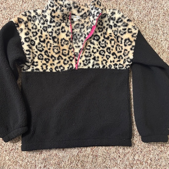 Love Glam Girl Other - Kids Fleece Jacket Black with Leopard Print from Poshmark